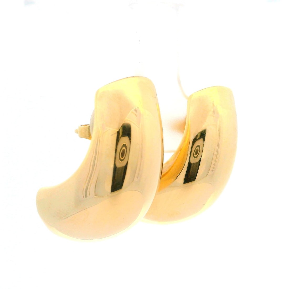 Larter & Sons 14k Yellow Gold Large Polished Cuff Hoop Earrings: Larter & Sons 14k Yellow Gold Large Polished Cuff Hoop Earrings Elevate your style with these stunning Larter & Sons 14k Yellow Gold Large Polished Puffed Cuff Hoop Earrings. Crafted from solid 14k ye