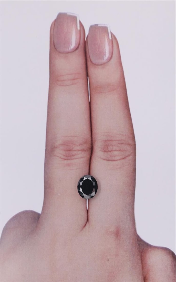 Loose Diamond - OVAL 1.89ct Black: Loose Diamond - OVAL 1.89ct Black Source: Natural Shape: OVAL Carats: 1.89 Color: Black Certification: IGI Video:
