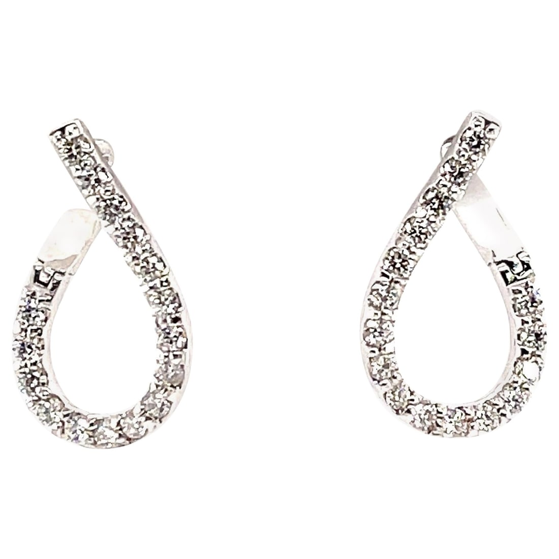 Harbor Diamonds 14k Gold Diamond Twist Hoop Earrings 0.97 cts (1 of 5)