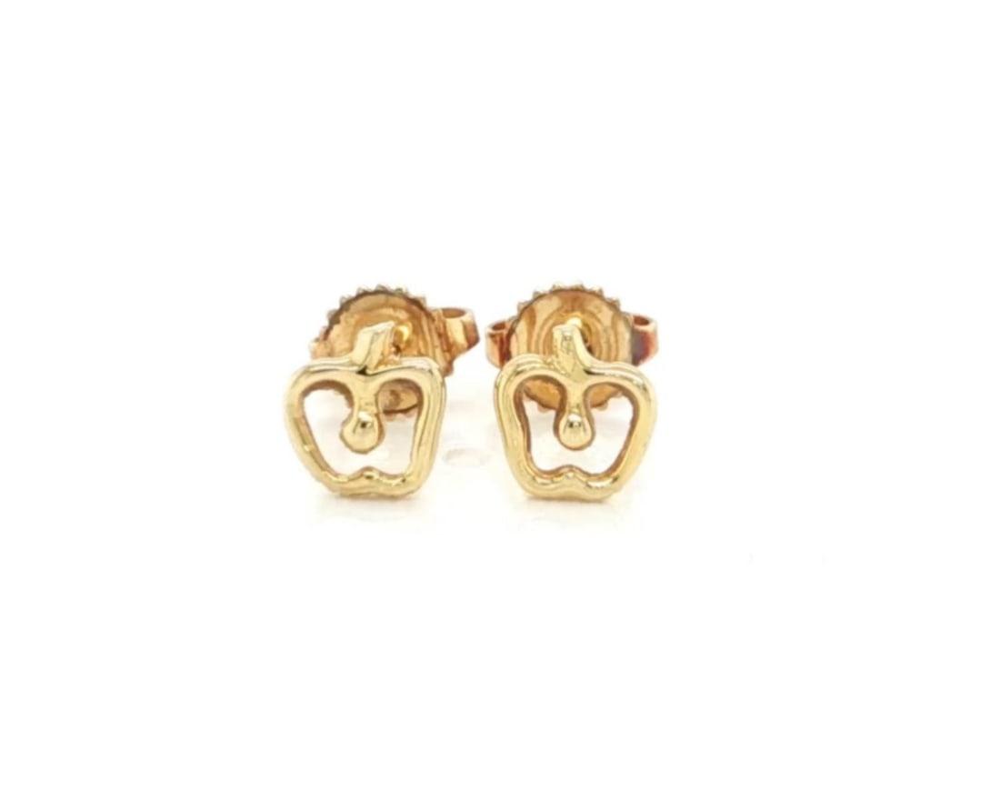 Elsa Peretti Mini Apple 18k Gold Stud Earrings by Tiffany & Co. (1 of 6)