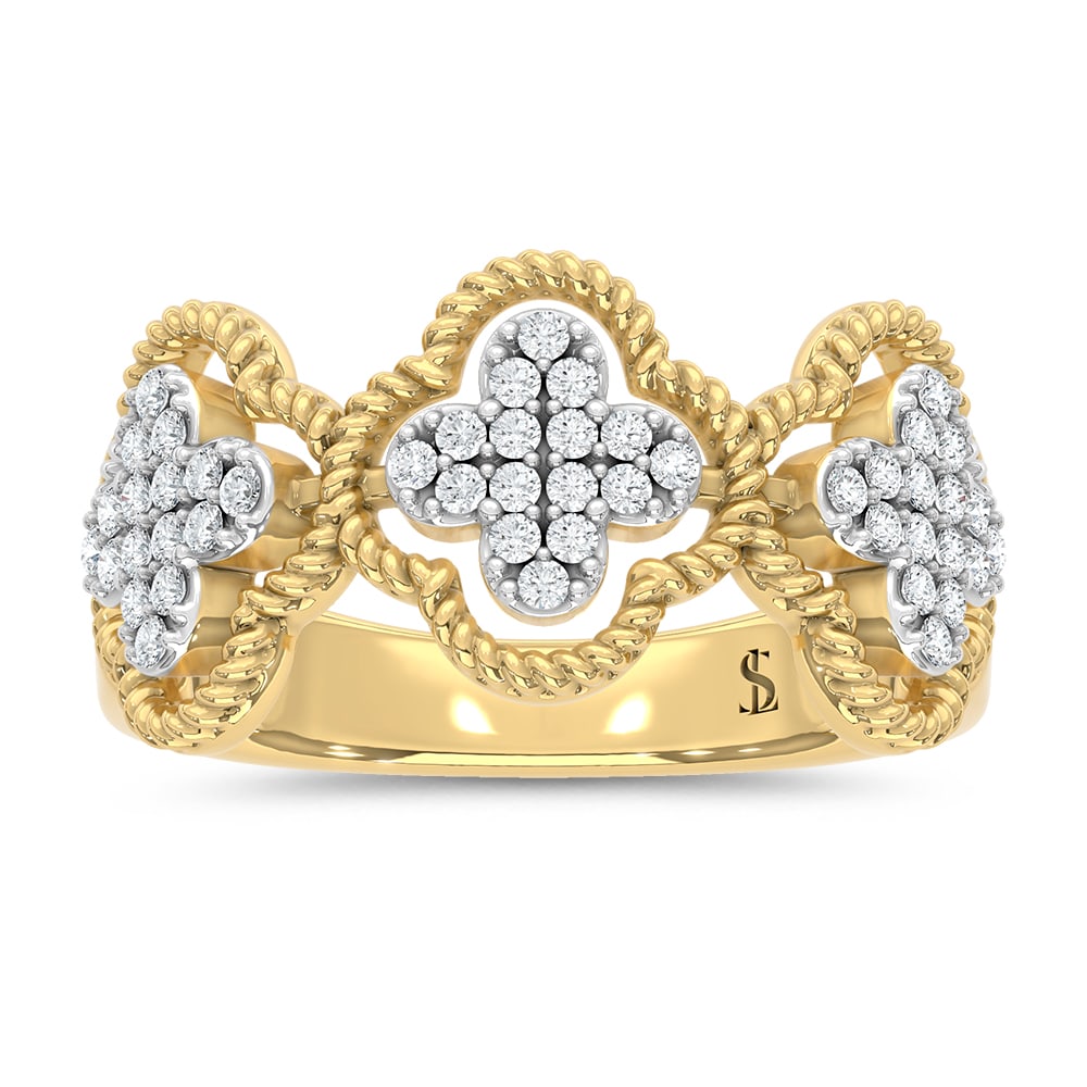 14K Yellow Gold Lab Grown Diamond 1/4 Ct.Tw. Fashion Ring: 14K Yellow Gold Lab Grown Diamond 1/4 Ct.Tw. Fashion Ring Designed in classic 14K Yellow Gold, this fashion ring showcases lab grown diamonds totaling 1/4 Ct.Tw., blending subtle brilliance with timel