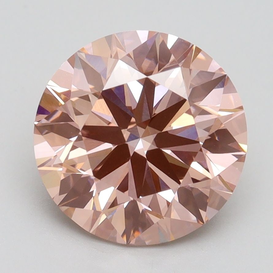 Loose Diamond - ROUND 3.04ct Fancy Intense Pink VS1: Loose Diamond - ROUND 3.04ct Fancy Intense Pink VS1 Source: This is a real non-mined Diamond that has been grown in a lab Shape: ROUND Carats: 3.04 Color: Fancy Intense Pink Certification: IGI Video: