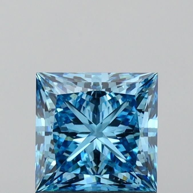 Loose Diamond - PRINCESS 1.06ct Fancy Vivid Blue VS2: Loose Diamond - PRINCESS 1.06ct Fancy Vivid Blue VS2 Source: This is a real non-mined Diamond that has been grown in a lab Shape: PRINCESS Carats: 1.06 Color: Fancy Vivid Blue Certification: IGI