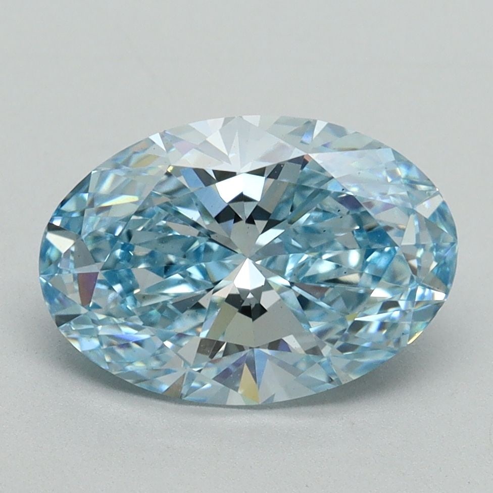 Loose Diamond - OVAL 2.47ct Fancy Vivid Blue VS1: Loose Diamond - OVAL 2.47ct Fancy Vivid Blue VS1 Source: This is a real non-mined Diamond that has been grown in a lab Shape: OVAL Carats: 2.47 Color: Fancy Vivid Blue Certification: IGI Video: