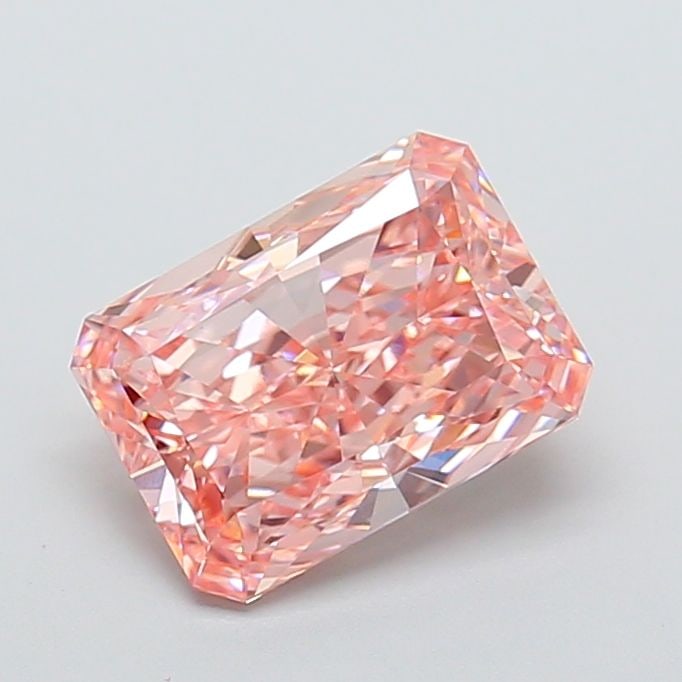 Loose Diamond - RADIANT 4.23ct Fancy Vivid Pink VS1: Loose Diamond - RADIANT 4.23ct Fancy Vivid Pink VS1 Source: This is a real non-mined Diamond that has been grown in a lab Shape: RADIANT Carats: 4.23 Color: Fancy Vivid Pink Certification: IGI Video: