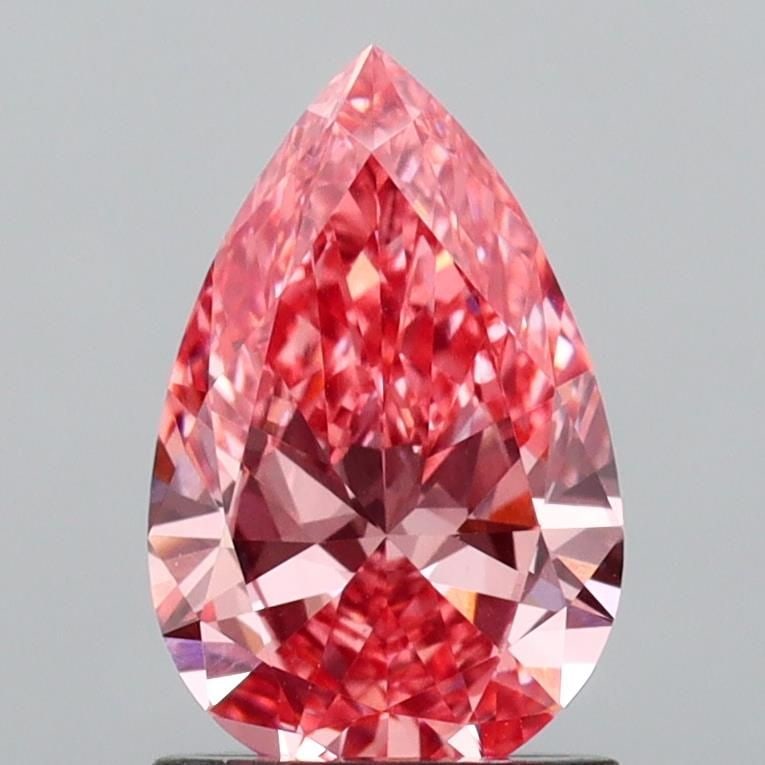 Loose Diamond - PEAR 1.18ct Fancy Vivid Pink VVS2: Loose Diamond - PEAR 1.18ct Fancy Vivid Pink VVS2 Source: This is a real non-mined Diamond that has been grown in a lab Shape: PEAR Carats: 1.18 Color: Fancy Vivid Pink Certification: IGI Video: