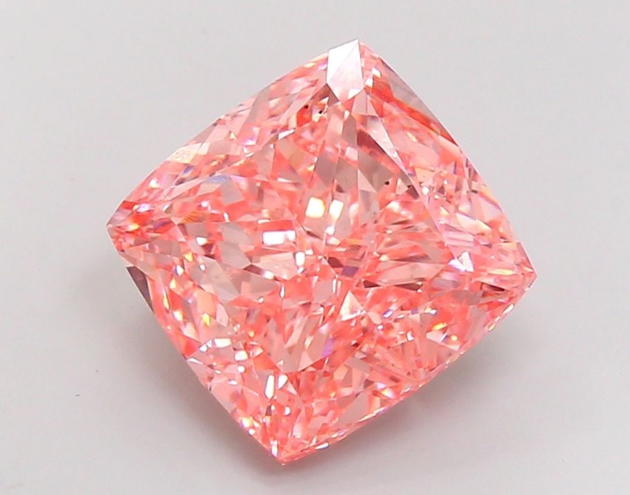 Loose Diamond - CUSHION MODIFIED 13.06ct Fancy Vivid Pink VS2: Loose Diamond - CUSHION MODIFIED 13.06ct Fancy Vivid Pink VS2 Source: This is a real non-mined Diamond that has been grown in a lab Shape: CUSHION MODIFIED Carats: 13.06 Color: Fancy Vivid Pink