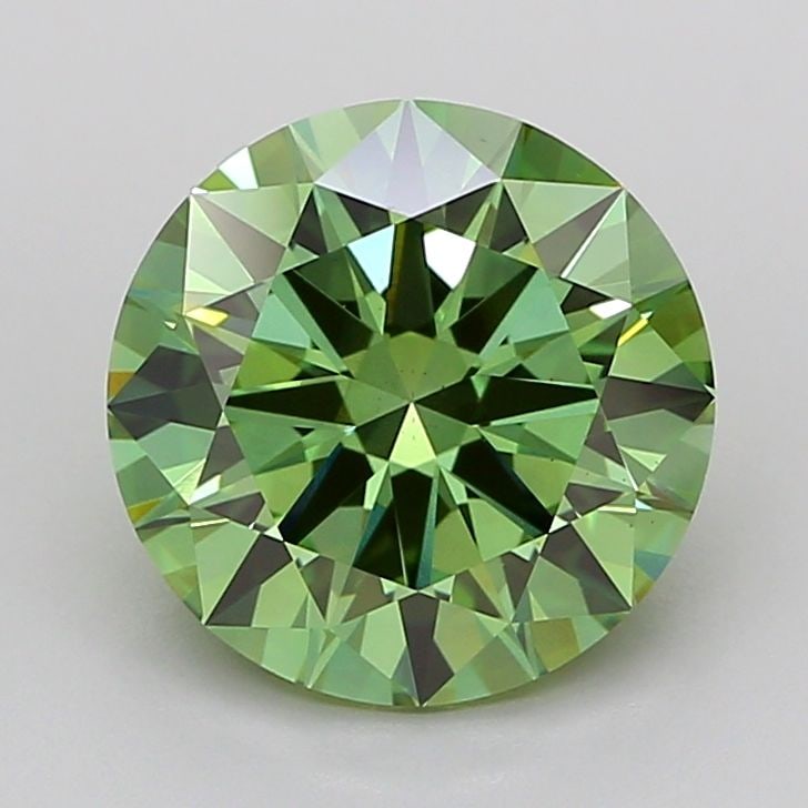 Loose Diamond - ROUND 4.01ct Fancy Vivid Green VS2: Loose Diamond - ROUND 4.01ct Fancy Vivid Green VS2 Source: This is a real non-mined Diamond that has been grown in a lab Shape: ROUND Carats: 4.01 Color: Fancy Vivid Green Certification: IGI Video: