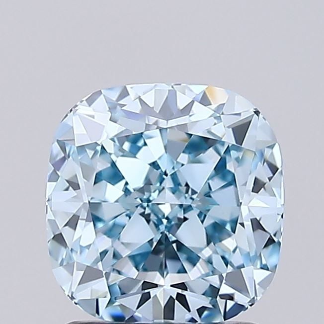 Loose Diamond - CUSHION MODIFIED 1.53ct Fancy Vivid Blue VVS2: Loose Diamond - CUSHION MODIFIED 1.53ct Fancy Vivid Blue VVS2 Source: This is a real non-mined Diamond that has been grown in a lab Shape: CUSHION MODIFIED Carats: 1.53 Color: Fancy Vivid Blue Certifi