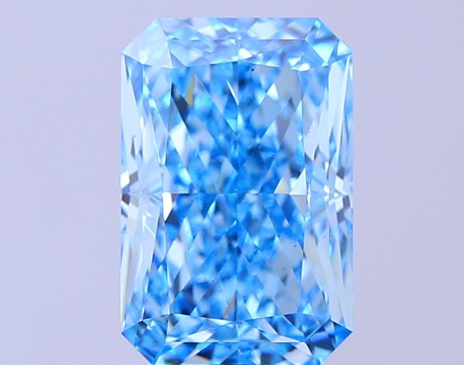 Loose Diamond - RADIANT 6.03ct Fancy Vivid Blue VS2: Loose Diamond - RADIANT 6.03ct Fancy Vivid Blue VS2 Source: This is a real non-mined Diamond that has been grown in a lab Shape: RADIANT Carats: 6.03 Color: Fancy Vivid Blue Certification: IGI
