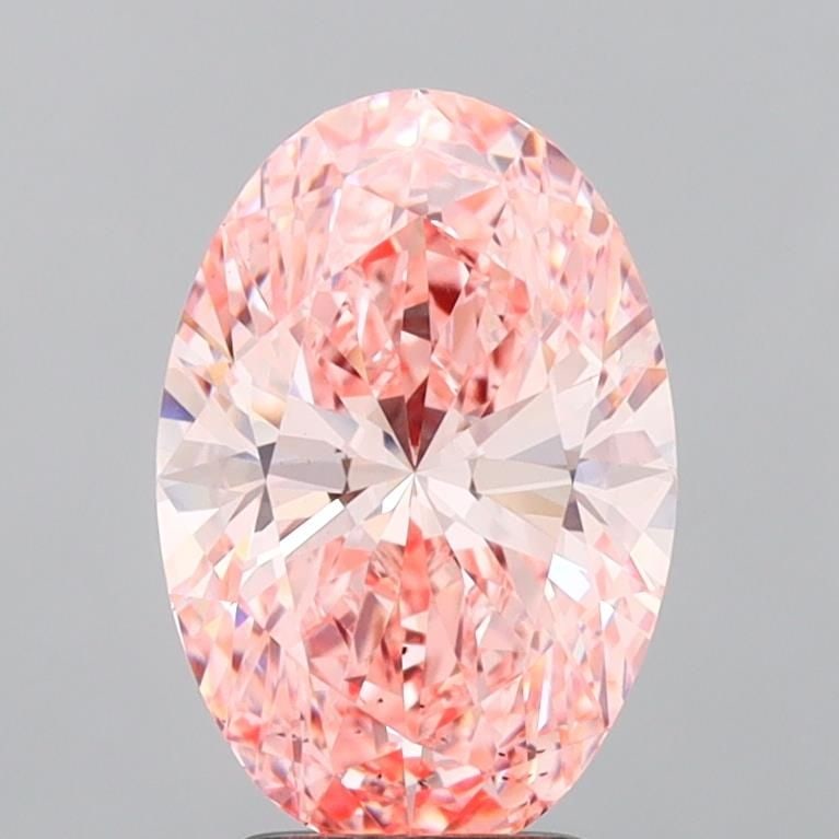Loose Diamond - OVAL 3.08ct Fancy Vivid Pink SI1: Loose Diamond - OVAL 3.08ct Fancy Vivid Pink SI1 Source: This is a real non-mined Diamond that has been grown in a lab Shape: OVAL Carats: 3.08 Color: Fancy Vivid Pink Certification: IGI Video: