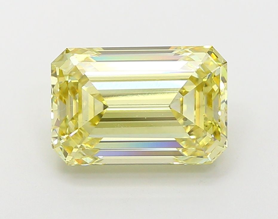 Loose Diamond - EMERALD 4.27ct Fancy Intense Yellow VS1: Loose Diamond - EMERALD 4.27ct Fancy Intense Yellow VS1 Source: This is a real non-mined Diamond that has been grown in a lab Shape: EMERALD Carats: 4.27 Color: Fancy Intense Yellow Certification: IGI