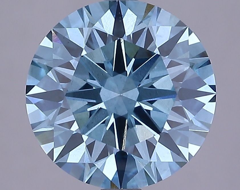 Ideal Loose Diamond - ROUND 3.52ct Fancy Vivid Blue VS1: Ideal Loose Diamond - ROUND 3.52ct Fancy Vivid Blue VS1 Source: This is a real non-mined Diamond that has been grown in a lab Shape: ROUND Carats: 3.52 Color: Fancy Vivid Blue Certification: IGI