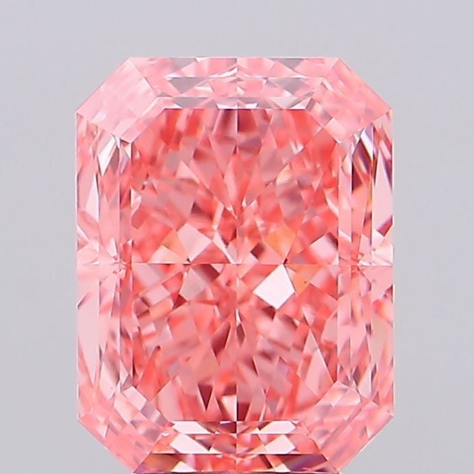 Loose Diamond - RADIANT 5.08ct Fancy Vivid Pink VVS2: Loose Diamond - RADIANT 5.08ct Fancy Vivid Pink VVS2 Source: This is a real non-mined Diamond that has been grown in a lab Shape: RADIANT Carats: 5.08 Color: Fancy Vivid Pink Certification: IGI Video: