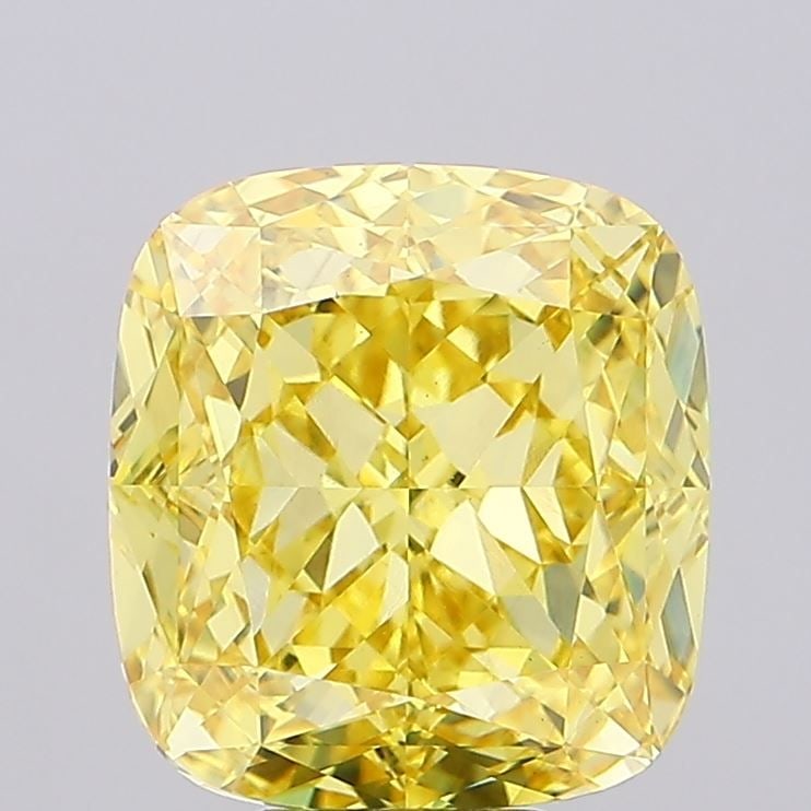 Loose Diamond - CUSHION MODIFIED 9.5ct Fancy Vivid Yellow VS1: Loose Diamond - CUSHION MODIFIED 9.5ct Fancy Vivid Yellow VS1 Source: This is a real non-mined Diamond that has been grown in a lab Shape: CUSHION MODIFIED Carats: 9.5 Color: Fancy Vivid Yellow