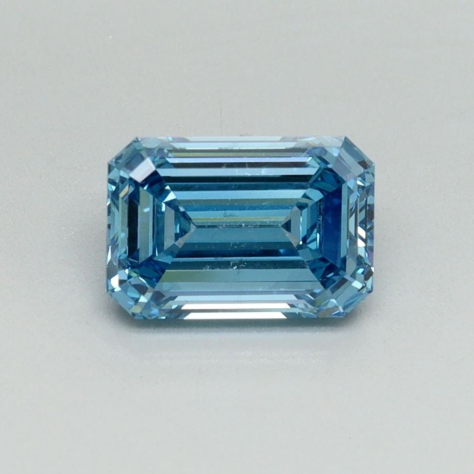 Loose Diamond - EMERALD 1.27ct Fancy Vivid Blue VS1: Loose Diamond - EMERALD 1.27ct Fancy Vivid Blue VS1 Source: This is a real non-mined Diamond that has been grown in a lab Shape: EMERALD Carats: 1.27 Color: Fancy Vivid Blue Certification: IGI