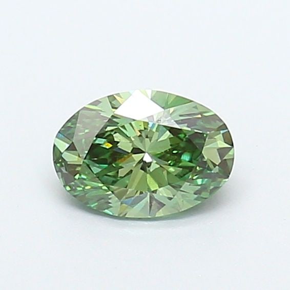 Loose Diamond - OVAL 0.66ct Fancy Vivid Green VS1: Loose Diamond - OVAL 0.66ct Fancy Vivid Green VS1 Source: This is a real non-mined Diamond that has been grown in a lab Shape: OVAL Carats: 0.66 Color: Fancy Vivid Green Certification: IGI Video: