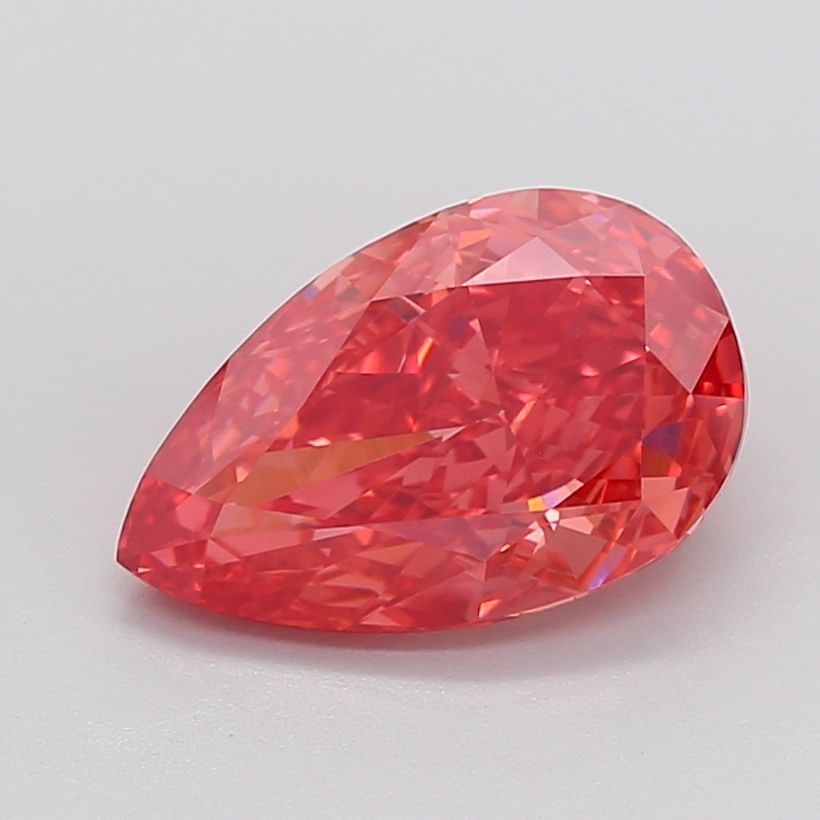 Loose Diamond - PEAR 4.67ct Fancy Deep Orangey Pink VS1: Loose Diamond - PEAR 4.67ct Fancy Deep Orangey Pink VS1 Source: This is a real non-mined Diamond that has been grown in a lab Shape: PEAR Carats: 4.67 Color: Fancy Deep Orangey Pink Certification: IGI