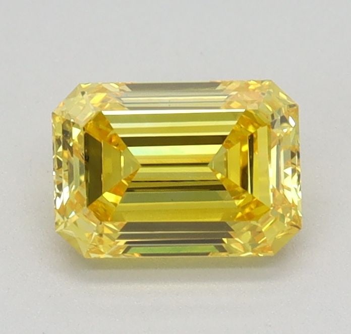 Loose Diamond - EMERALD 0.63ct Fancy Intense Yellow VS1: Loose Diamond - EMERALD 0.63ct Fancy Intense Yellow VS1 Source: This is a real non-mined Diamond that has been grown in a lab Shape: EMERALD Carats: 0.63 Color: Fancy Intense Yellow Certification: