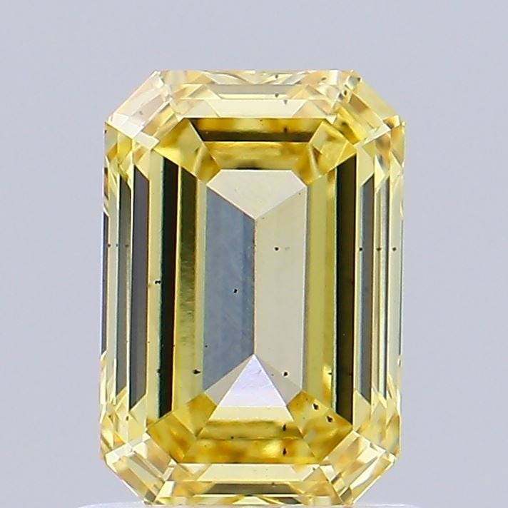 Loose Diamond - EMERALD 1.09ct Fancy Yellow SI1: Loose Diamond - EMERALD 1.09ct Fancy Yellow SI1 Source: This is a real non-mined Diamond that has been grown in a lab Shape: EMERALD Carats: 1.09 Color: Fancy Yellow Certification: IGI Video: Video
