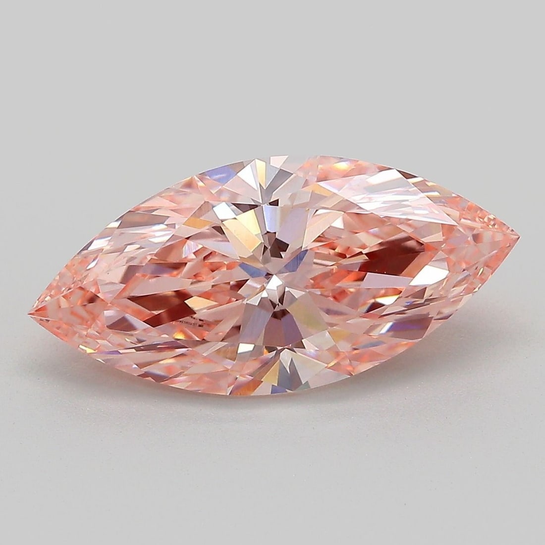 Loose Diamond - MARQUISE 3.59ct Fancy Vivid Pink VVS2: Loose Diamond - MARQUISE 3.59ct Fancy Vivid Pink VVS2 Source: This is a real non-mined Diamond that has been grown in a lab Shape: MARQUISE Carats: 3.59 Color: Fancy Vivid Pink Certification: IGI Vide