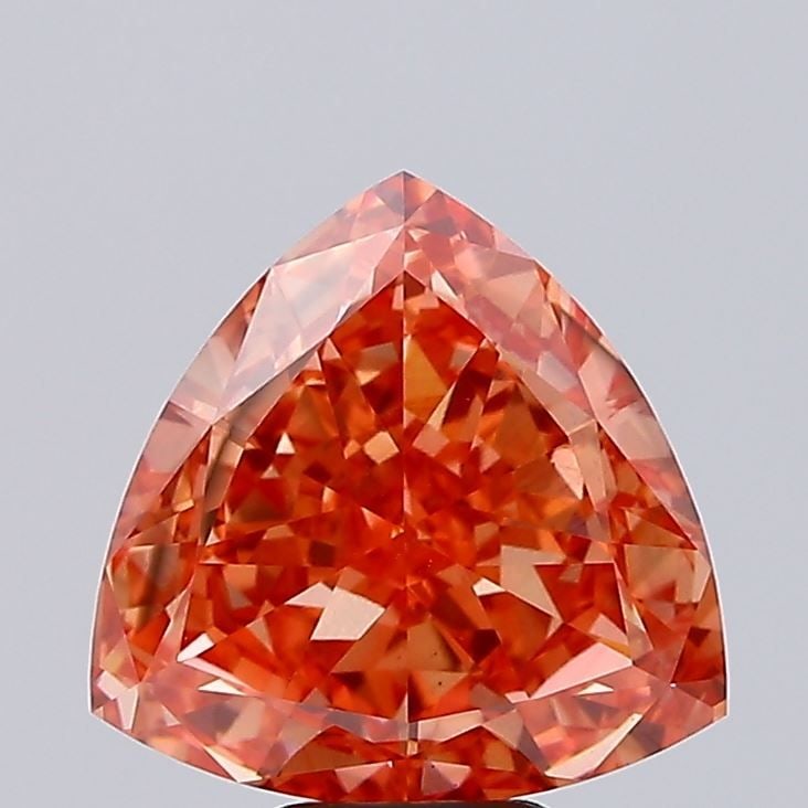Loose Diamond - TRIANGULAR 6.8ct Fancy Vivid Red VS1: Loose Diamond - TRIANGULAR 6.8ct Fancy Vivid Red VS1 Source: This is a real non-mined Diamond that has been grown in a lab Shape: TRIANGULAR Carats: 6.8 Color: Fancy Vivid Red Certification: IGI Video