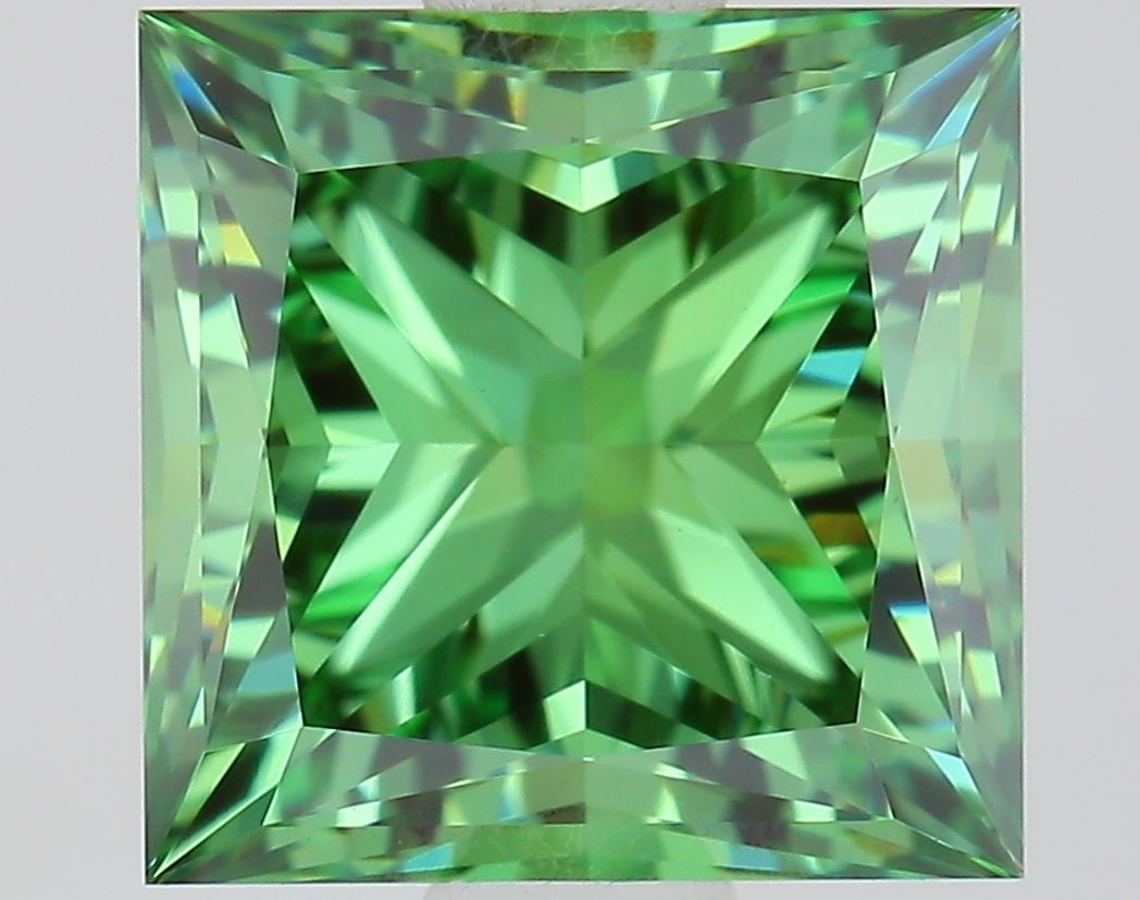 Loose Diamond - PRINCESS 1.53ct Fancy Vivid Green VVS2 (1 of 1)