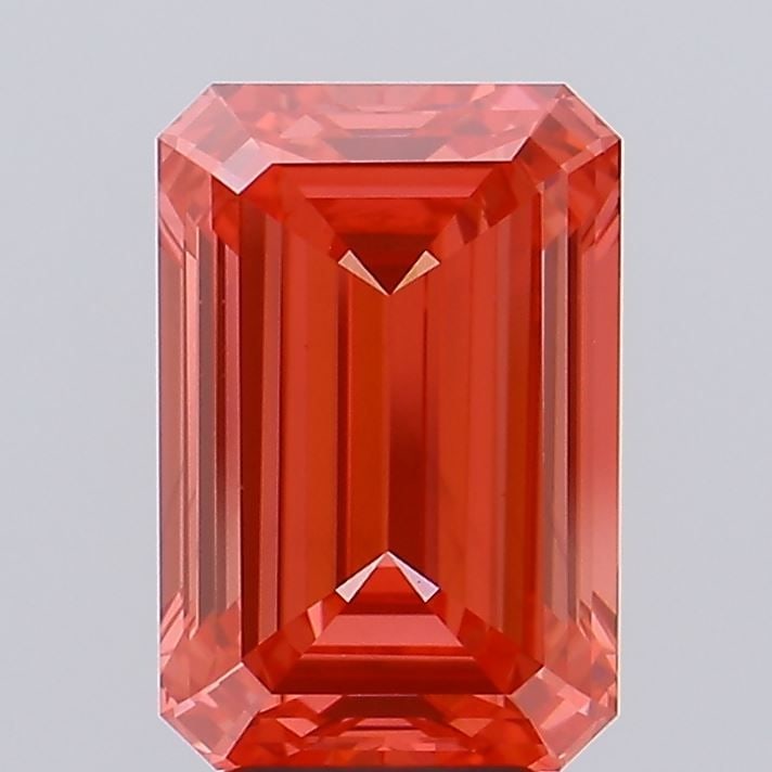 Loose Diamond - EMERALD 5.1ct Fancy Vivid Red VS1: Loose Diamond - EMERALD 5.1ct Fancy Vivid Red VS1 Source: This is a real non-mined Diamond that has been grown in a lab Shape: EMERALD Carats: 5.1 Color: Fancy Vivid Red Certification: IGI Video: