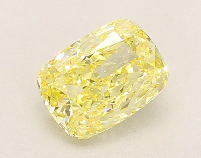 Loose Diamond - CUSHION MODIFIED 1.04ct Fancy Intense Yellow VVS2: Loose Diamond - CUSHION MODIFIED 1.04ct Fancy Intense Yellow VVS2 Source: This is a real non-mined Diamond that has been grown in a lab Shape: CUSHION MODIFIED Carats: 1.04 Color: Fancy Intense