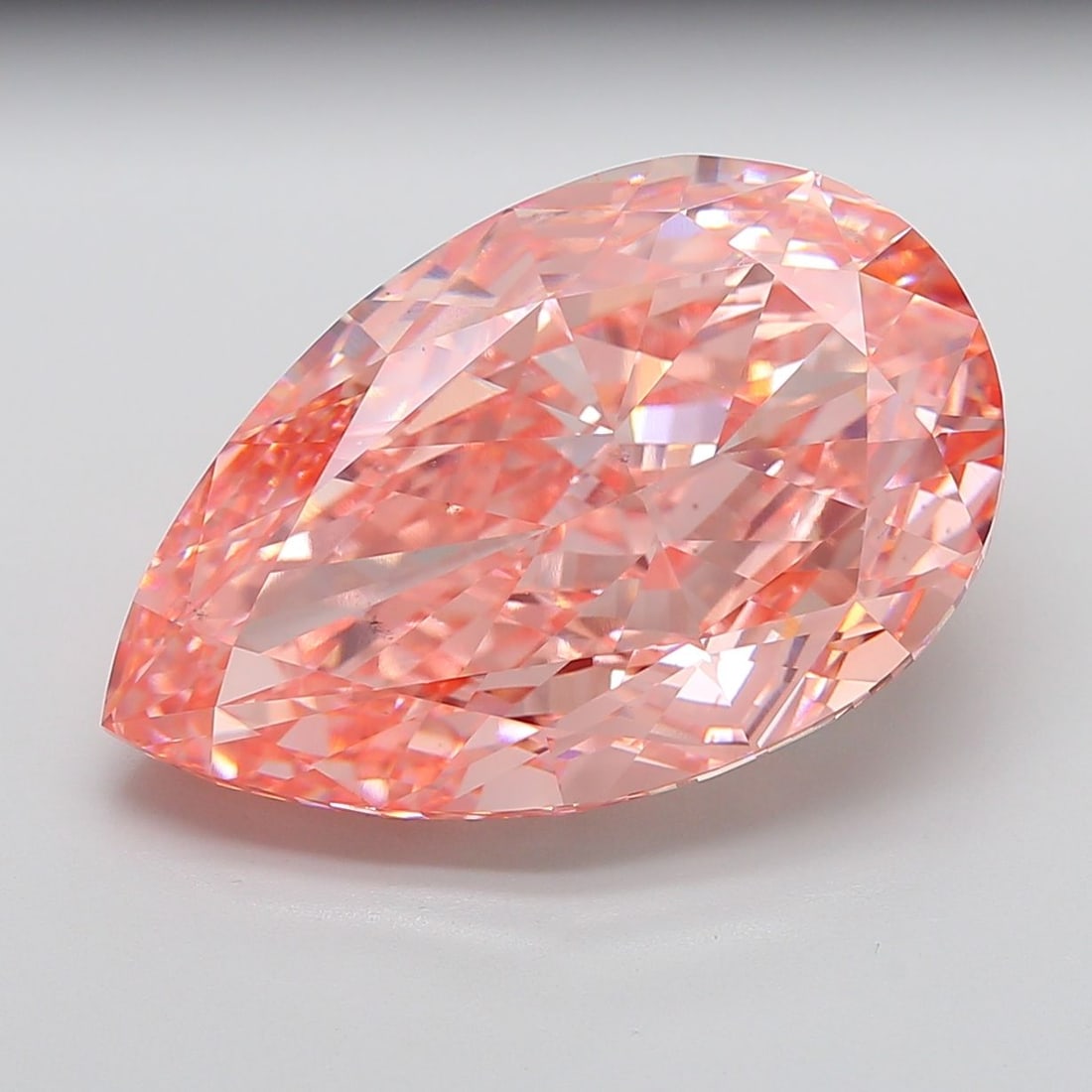 Loose Diamond - PEAR 24.87ct Fancy Vivid Pink VS2: Loose Diamond - PEAR 24.87ct Fancy Vivid Pink VS2 Source: This is a real non-mined Diamond that has been grown in a lab Shape: PEAR Carats: 24.87 Color: Fancy Vivid Pink Certification: IGI Video: