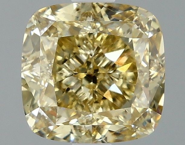 Loose Diamond - CUSHION MODIFIED 2.12ct Fancy Vivid Yellow VS1: Loose Diamond - CUSHION MODIFIED 2.12ct Fancy Vivid Yellow VS1 Source: This is a real non-mined Diamond that has been grown in a lab Shape: CUSHION MODIFIED Carats: 2.12 Color: Fancy Vivid Yellow