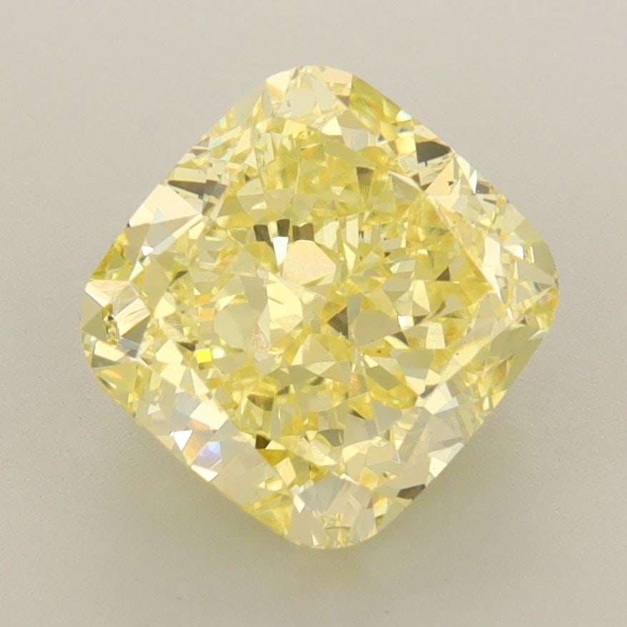 Loose Diamond - CUSHION BRILLIANT 3.12ct Fancy Intense Yellow VS2: Loose Diamond - CUSHION BRILLIANT 3.12ct Fancy Intense Yellow VS2 Source: This is a real non-mined Diamond that has been grown in a lab Shape: CUSHION BRILLIANT Carats: 3.12 Color: Fancy Intense