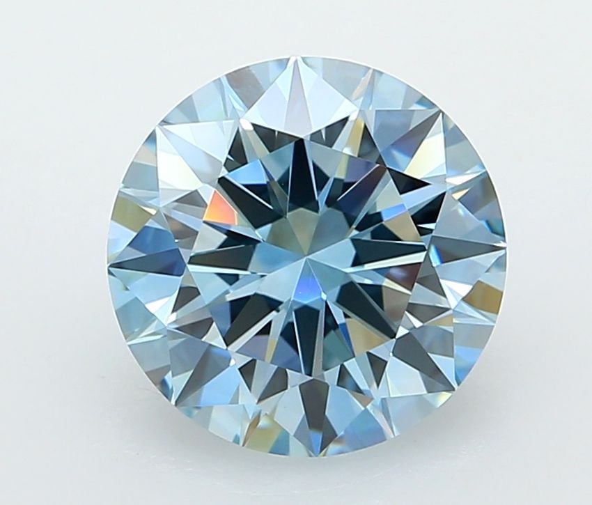 Loose Diamond - ROUND 3.01ct Fancy Vivid Blue VVS1: Loose Diamond - ROUND 3.01ct Fancy Vivid Blue VVS1 Source: This is a real non-mined Diamond that has been grown in a lab Shape: ROUND Carats: 3.01 Color: Fancy Vivid Blue Certification: IGI Video: