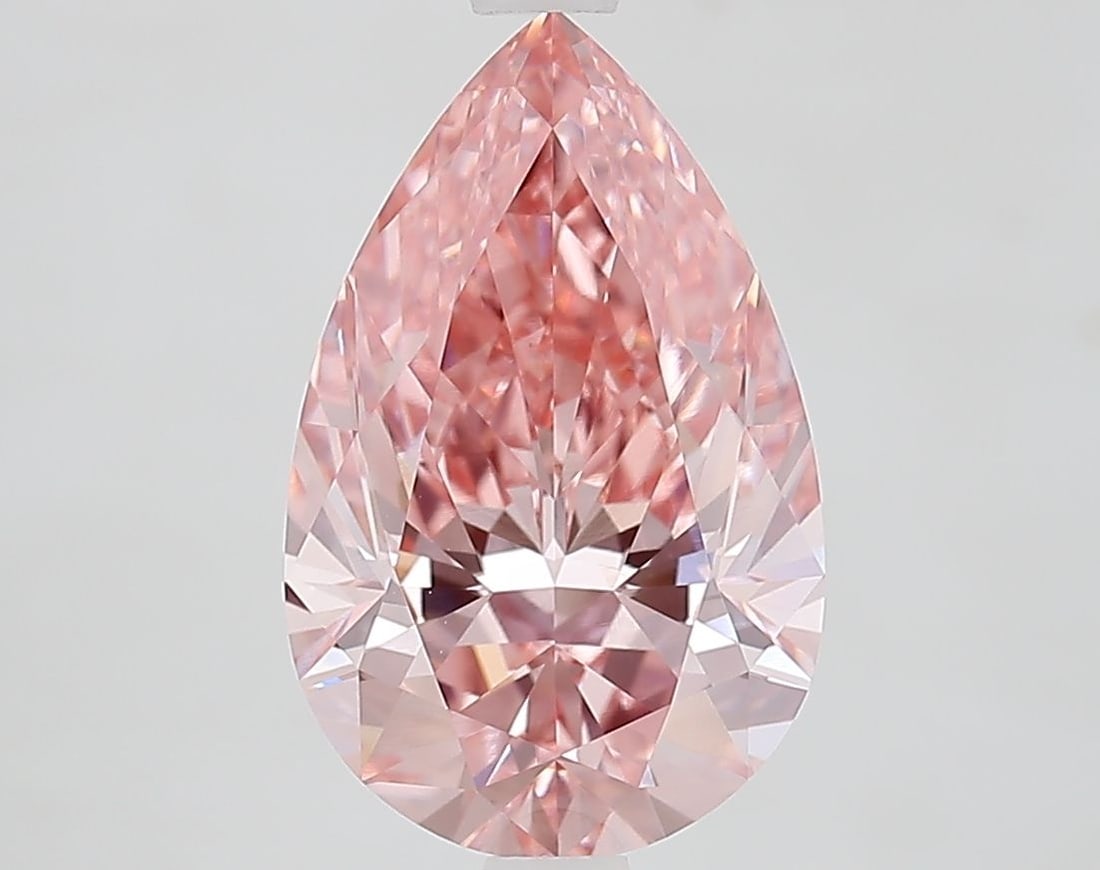 Loose Diamond - PEAR 3.09ct Fancy Vivid Pink VS1: Loose Diamond - PEAR 3.09ct Fancy Vivid Pink VS1 Source: This is a real non-mined Diamond that has been grown in a lab Shape: PEAR Carats: 3.09 Color: Fancy Vivid Pink Certification: IGI Video: