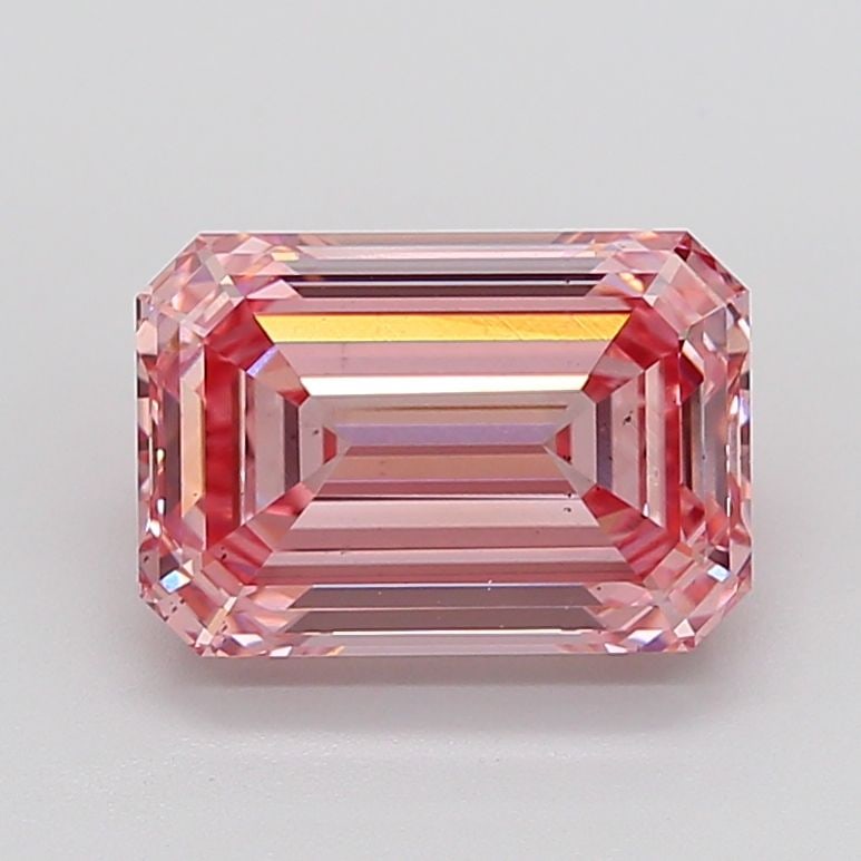 Loose Diamond - EMERALD 5.09ct Fancy Pink VS2: Loose Diamond - EMERALD 5.09ct Fancy Pink VS2 Source: This is a real non-mined Diamond that has been grown in a lab Shape: EMERALD Carats: 5.09 Color: Fancy Pink Certification: IGI Video: