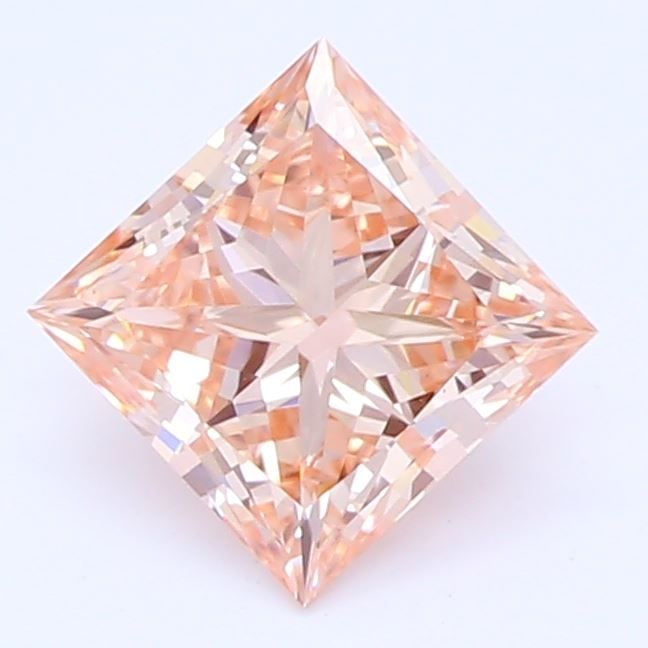 Loose Diamond - PRINCESS 0.57ct Fancy Intense Orangey Pink VS1: Loose Diamond - PRINCESS 0.57ct Fancy Intense Orangey Pink VS1 Source: This is a real non-mined Diamond that has been grown in a lab Shape: PRINCESS Carats: 0.57 Color: Fancy Intense Orangey Pink