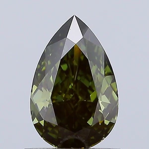 Loose Diamond - PEAR 0.89ct Fancy Deep Green VS1: Loose Diamond - PEAR 0.89ct Fancy Deep Green VS1 Source: This is a real non-mined Diamond that has been grown in a lab Shape: PEAR Carats: 0.89 Color: Fancy Deep Green Certification: IGI Video:
