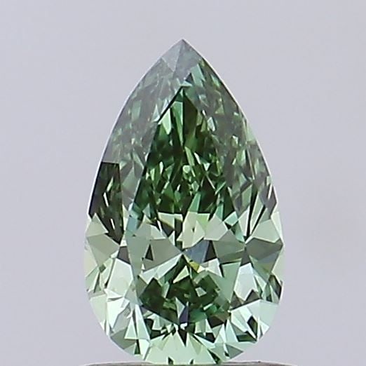 Loose Diamond - PEAR 0.71ct Fancy Vivid Green VVS2: Loose Diamond - PEAR 0.71ct Fancy Vivid Green VVS2 Source: This is a real non-mined Diamond that has been grown in a lab Shape: PEAR Carats: 0.71 Color: Fancy Vivid Green Certification: IGI Video: