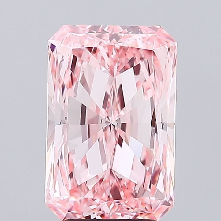 Loose Diamond - RADIANT 4.0ct Fancy Vivid Pink VS1: Loose Diamond - RADIANT 4.0ct Fancy Vivid Pink VS1 Source: This is a real non-mined Diamond that has been grown in a lab Shape: RADIANT Carats: 4.0 Color: Fancy Vivid Pink Certification: IGI Video: