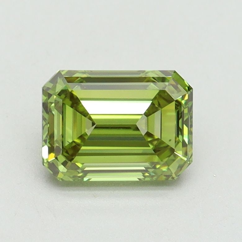 Loose Diamond - EMERALD 1.05ct Fancy Vivid Green VS1: Loose Diamond - EMERALD 1.05ct Fancy Vivid Green VS1 Source: This is a real non-mined Diamond that has been grown in a lab Shape: EMERALD Carats: 1.05 Color: Fancy Vivid Green Certification: IGI Video