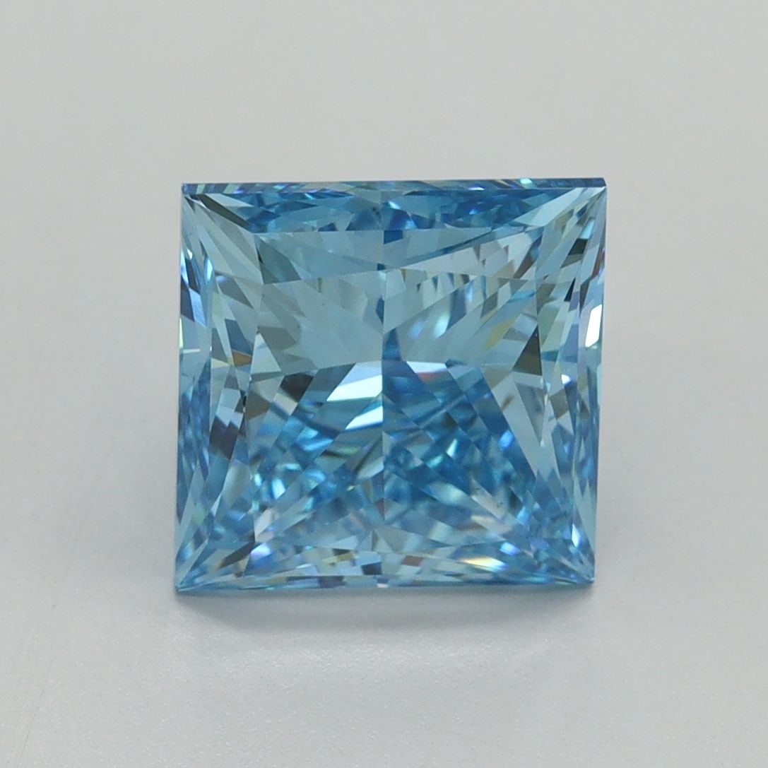 Loose Diamond - PRINCESS 3.51ct Fancy Vivid Blue VS1: Loose Diamond - PRINCESS 3.51ct Fancy Vivid Blue VS1 Source: This is a real non-mined Diamond that has been grown in a lab Shape: PRINCESS Carats: 3.51 Color: Fancy Vivid Blue Certification: IGI