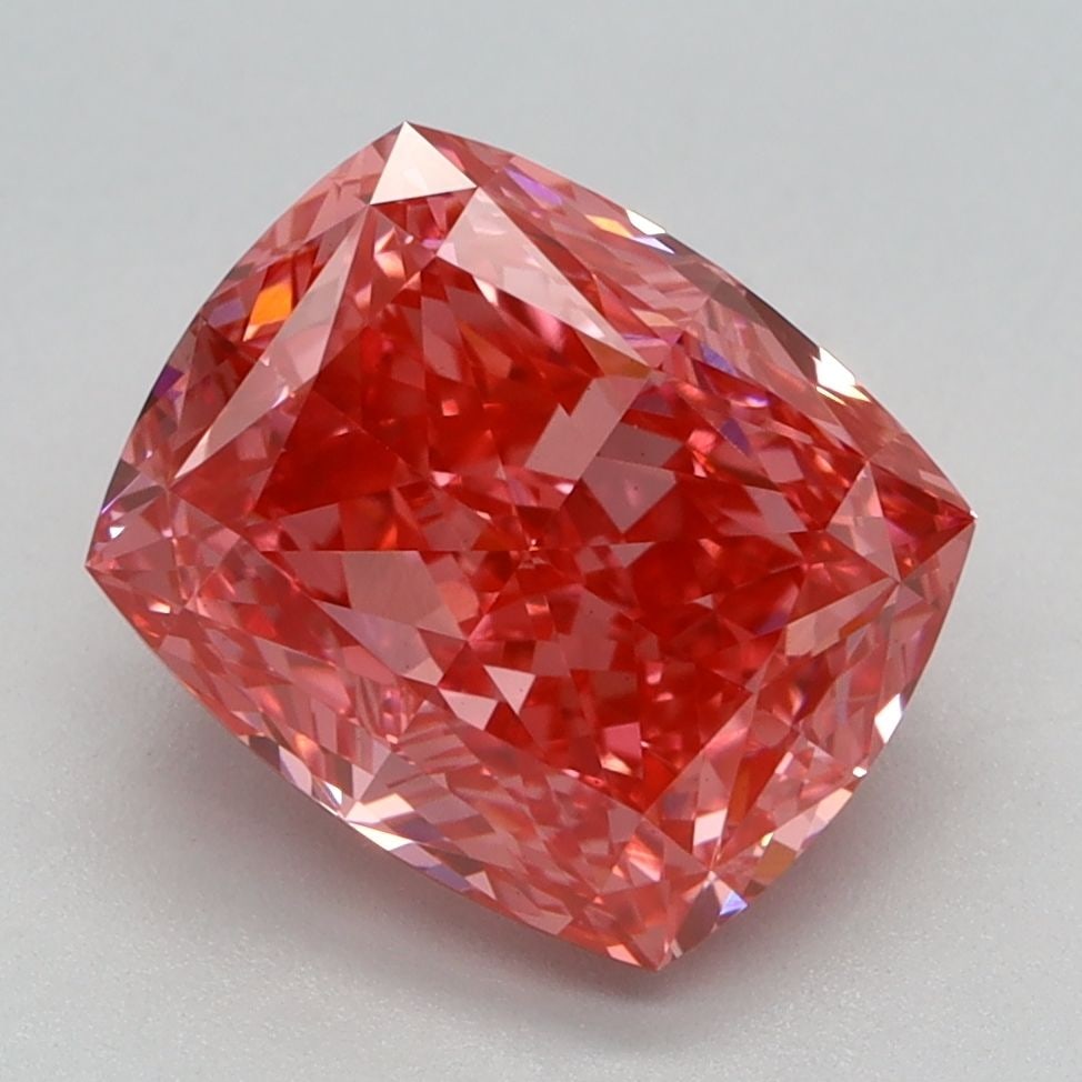 Loose Diamond - CUSHION MODIFIED 2.7ct Fancy Vivid Pink VS1: Loose Diamond - CUSHION MODIFIED 2.7ct Fancy Vivid Pink VS1 Source: This is a real non-mined Diamond that has been grown in a lab Shape: CUSHION MODIFIED Carats: 2.7 Color: Fancy Vivid Pink