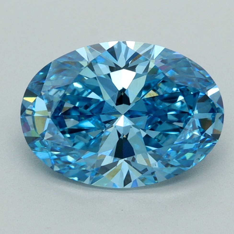 Loose Diamond - OVAL 3.24ct Fancy Vivid Blue VVS2: Loose Diamond - OVAL 3.24ct Fancy Vivid Blue VVS2 Source: This is a real non-mined Diamond that has been grown in a lab Shape: OVAL Carats: 3.24 Color: Fancy Vivid Blue Certification: IGI Video: