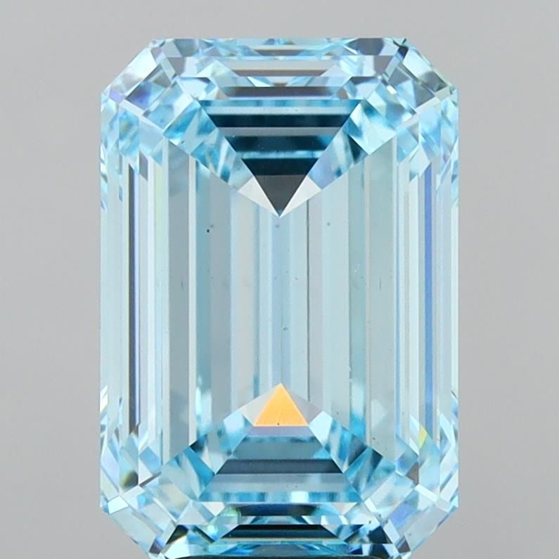 Loose Diamond - EMERALD 7.52ct Fancy Vivid Blue VS1: Loose Diamond - EMERALD 7.52ct Fancy Vivid Blue VS1 Source: This is a real non-mined Diamond that has been grown in a lab Shape: EMERALD Carats: 7.52 Color: Fancy Vivid Blue Certification: IGI Video:
