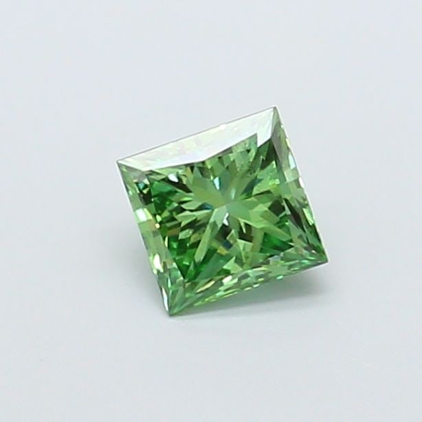 Loose Diamond - PRINCESS 0.7ct Fancy Vivid Green SI2: Loose Diamond - PRINCESS 0.7ct Fancy Vivid Green SI2 Source: This is a real non-mined Diamond that has been grown in a lab Shape: PRINCESS Carats: 0.7 Color: Fancy Vivid Green Certification: IGI Video