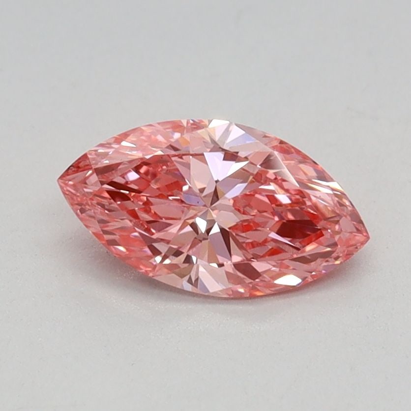 Loose Diamond - MARQUISE 0.48ct Fancy Vivid Pink VS1: Loose Diamond - MARQUISE 0.48ct Fancy Vivid Pink VS1 Source: This is a real non-mined Diamond that has been grown in a lab Shape: MARQUISE Carats: 0.48 Color: Fancy Vivid Pink Certification: IGI Video