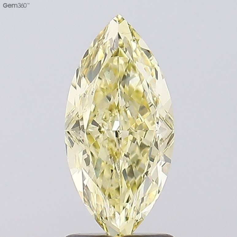 Loose Diamond - MARQUISE 1.89ct Fancy Light Yellow VS1: Loose Diamond - MARQUISE 1.89ct Fancy Light Yellow VS1 Source: This is a real non-mined Diamond that has been grown in a lab Shape: MARQUISE Carats: 1.89 Color: Fancy Light Yellow Certification: IGI V
