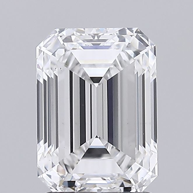 Loose Diamond - EMERALD 2.21ct E VS1: Loose Diamond - EMERALD 2.21ct E VS1 Source: This is a real non-mined Diamond that has been grown in a lab Shape: EMERALD Carats: 2.21 Color: E Clarity: VS1 Certification: IGI Condition:
