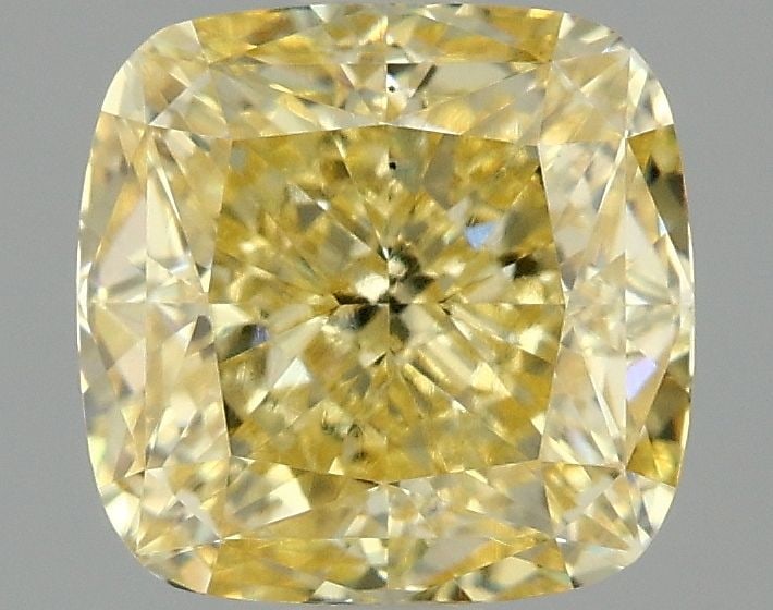 Loose Diamond - CUSHION MODIFIED 2.08ct Fancy Vivid Yellow VS2: Loose Diamond - CUSHION MODIFIED 2.08ct Fancy Vivid Yellow VS2 Source: This is a real non-mined Diamond that has been grown in a lab Shape: CUSHION MODIFIED Carats: 2.08 Color: Fancy Vivid Yellow