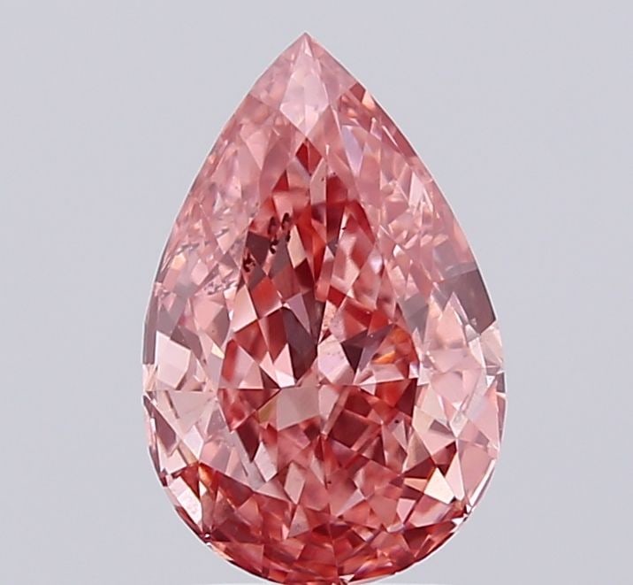 Loose Diamond - PEAR 2.15ct Fancy Vivid Pink VS2: Loose Diamond - PEAR 2.15ct Fancy Vivid Pink VS2 Source: This is a real non-mined Diamond that has been grown in a lab Shape: PEAR Carats: 2.15 Color: Fancy Vivid Pink Certification: IGI Video: